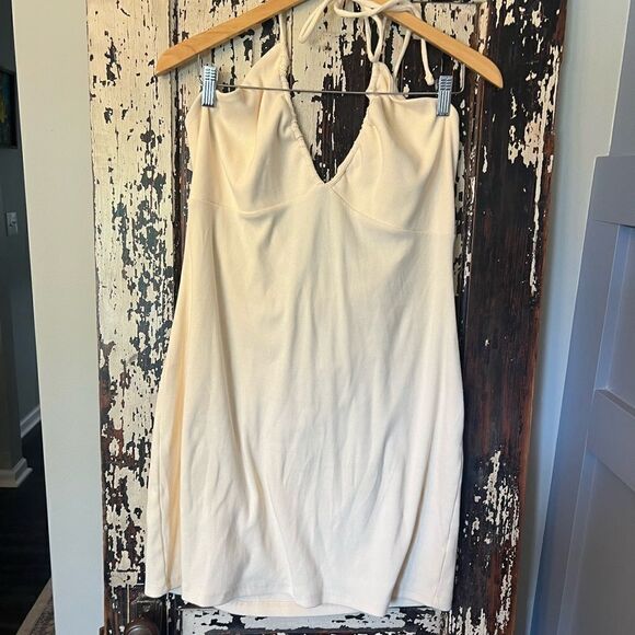 NWT Anthropologie Bordeaux U Neck Halter Mini Knit Dress. Size 2X. - Picture 2 of 11